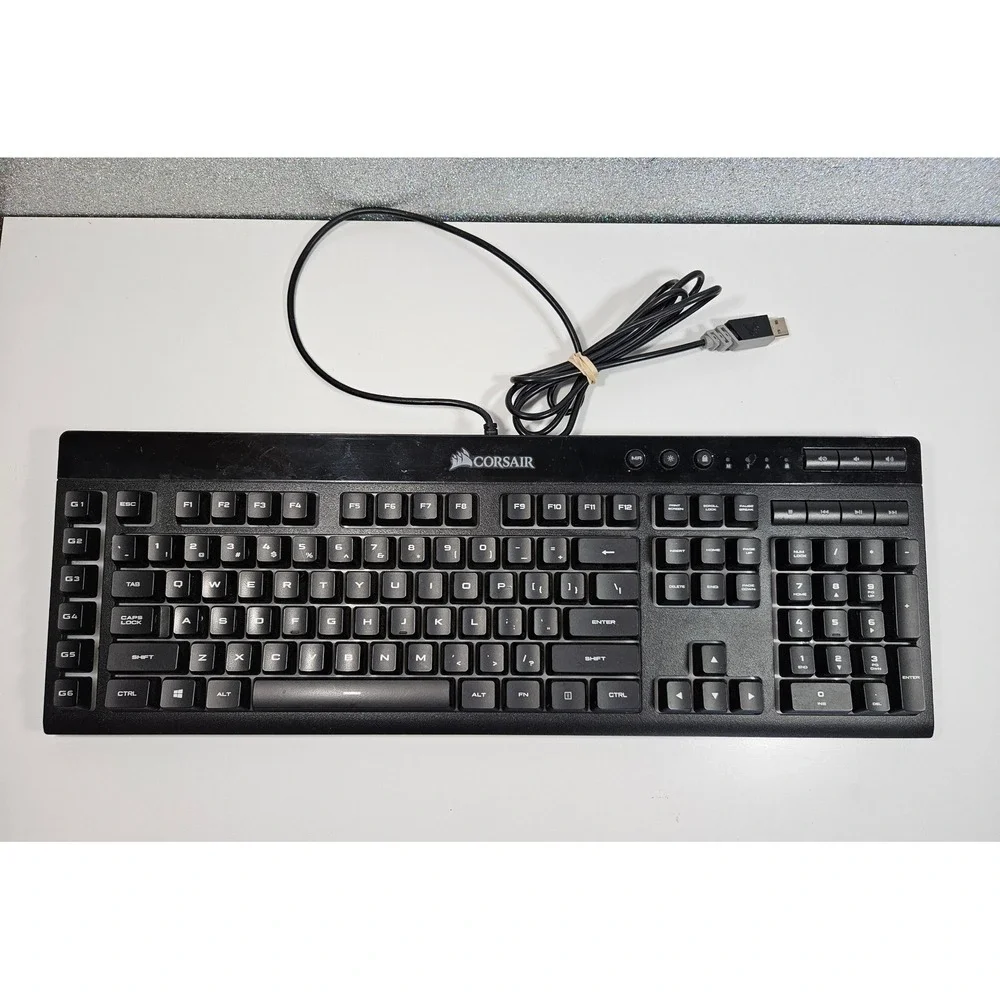 CORSAIR Gaming K55 RGB Wired Keyboard Black Backlit Rainbow Color-Changing